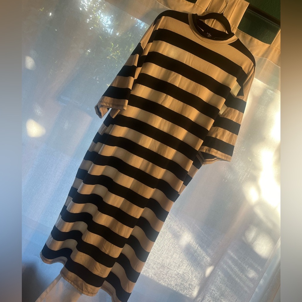 Dressed in LALA Ozzy Dress in Stripes (2XL)